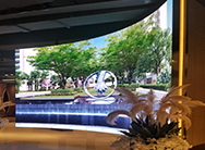 上海某中心曲面LED顯示屏由智彩科技設計、安裝